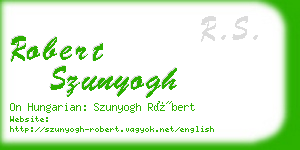 robert szunyogh business card